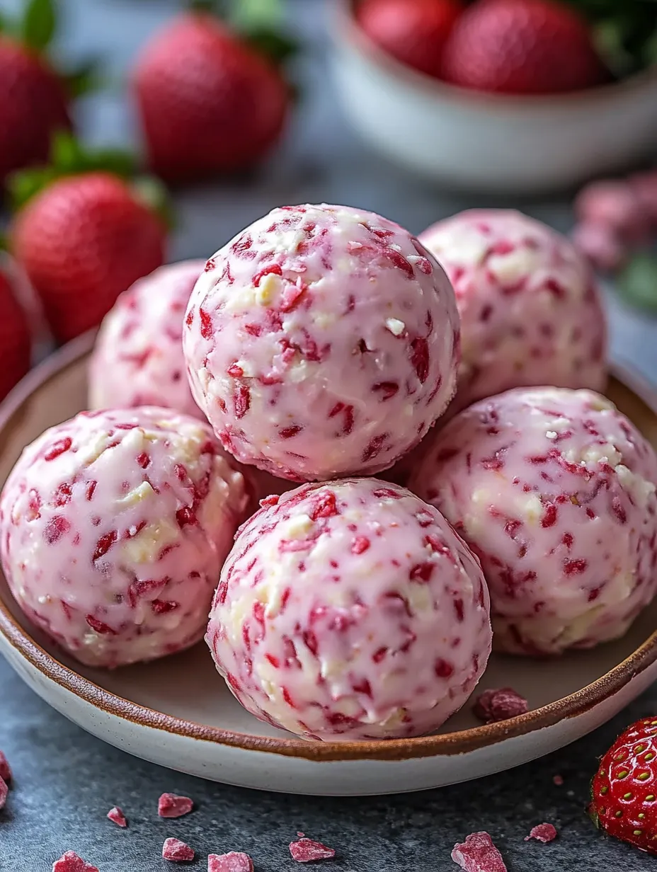 Strawberry Cheesecake Protein Balls Recipe