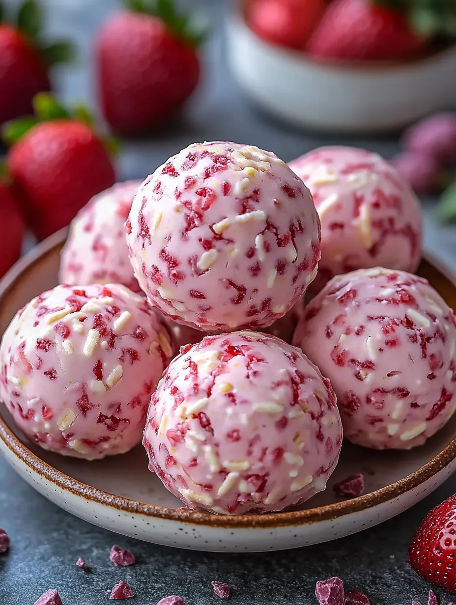 Strawberry Cheesecake Protein Balls