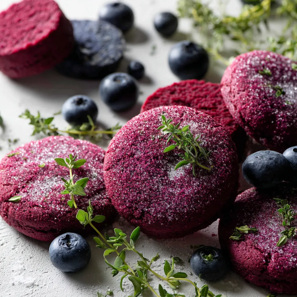 Cookies with Blueberry and Candied Thyme