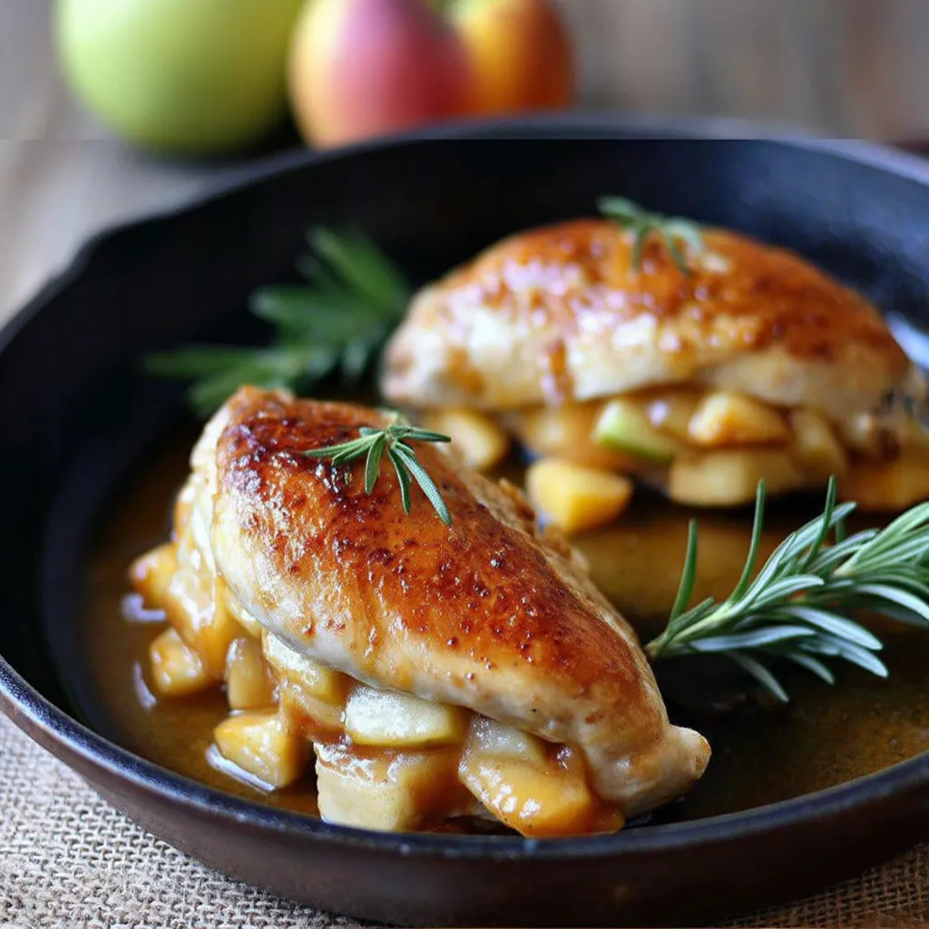 Brie Apple Chicken with Sweet Maple Glaze
