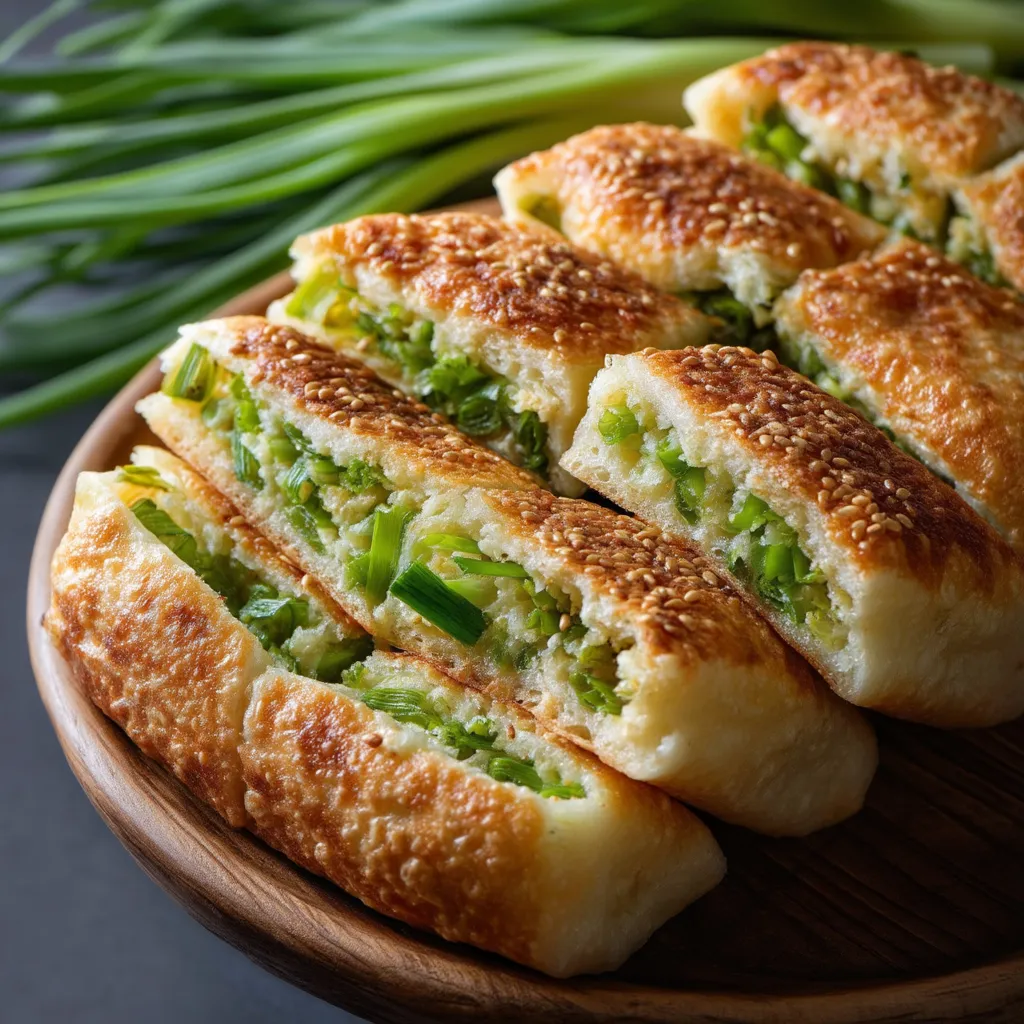 Crispy Green Onion Bread (Chinese Style)