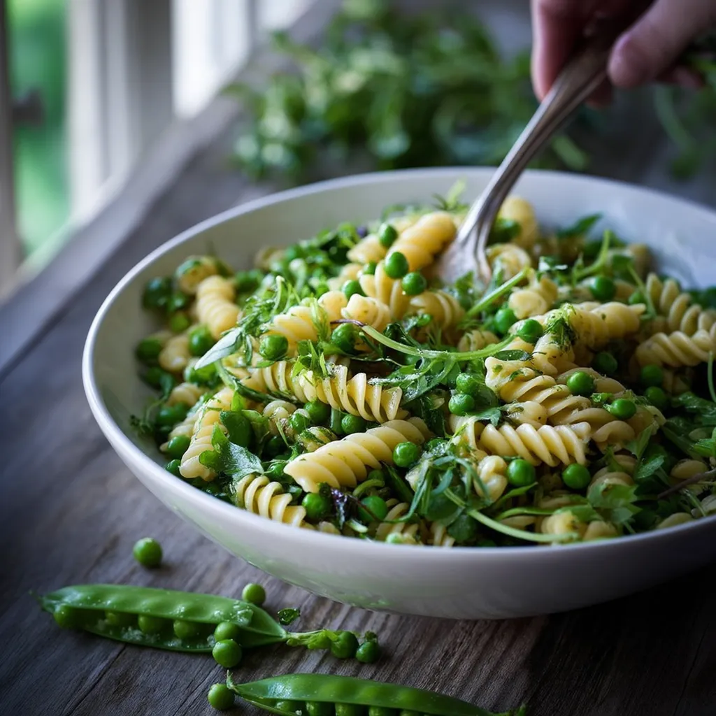 Minty Lemon Pasta with Greens & Truffle
