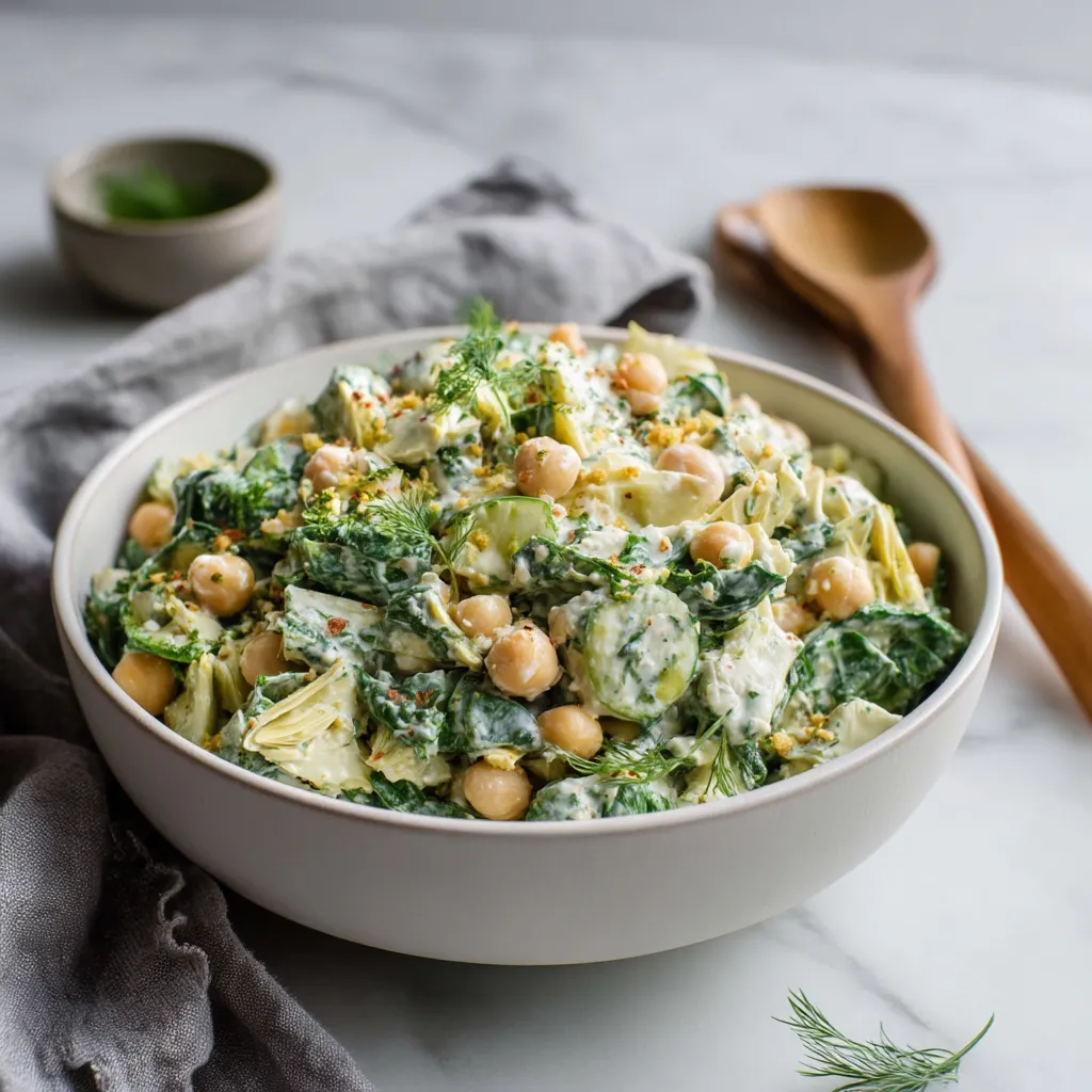 Dense Bean Artichoke Spinach Salad