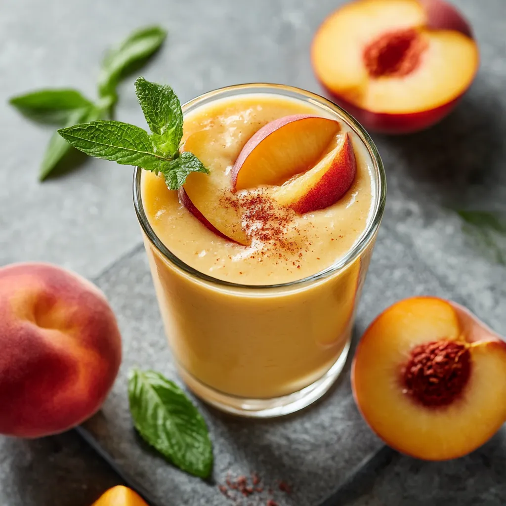 Cool Peach Smoothie Drink