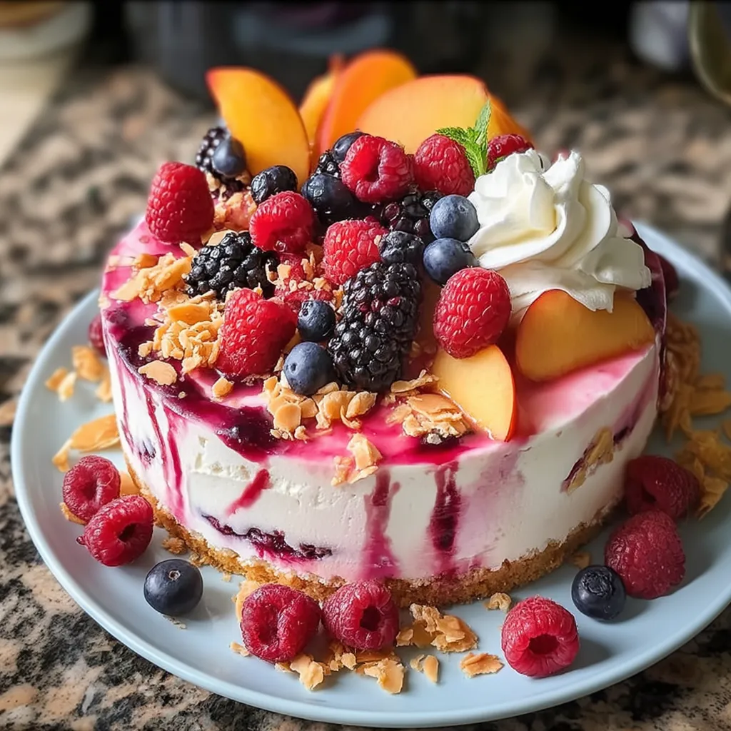 Peach and Berry Cheesecake Treat