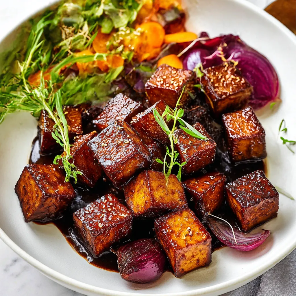Tangy Skillet Balsamic Tofu