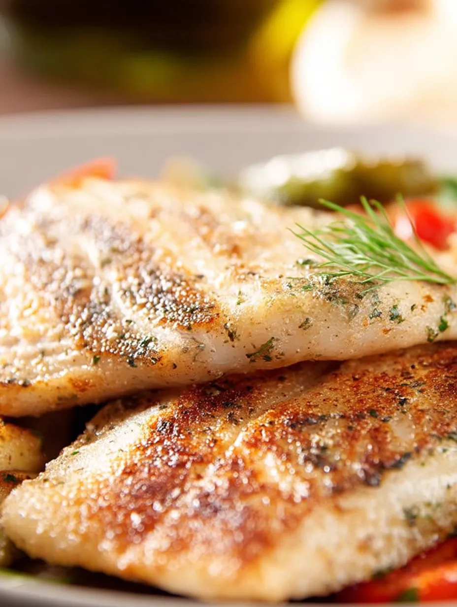 A plate of Grilled Striped Bass with Herb Butter.