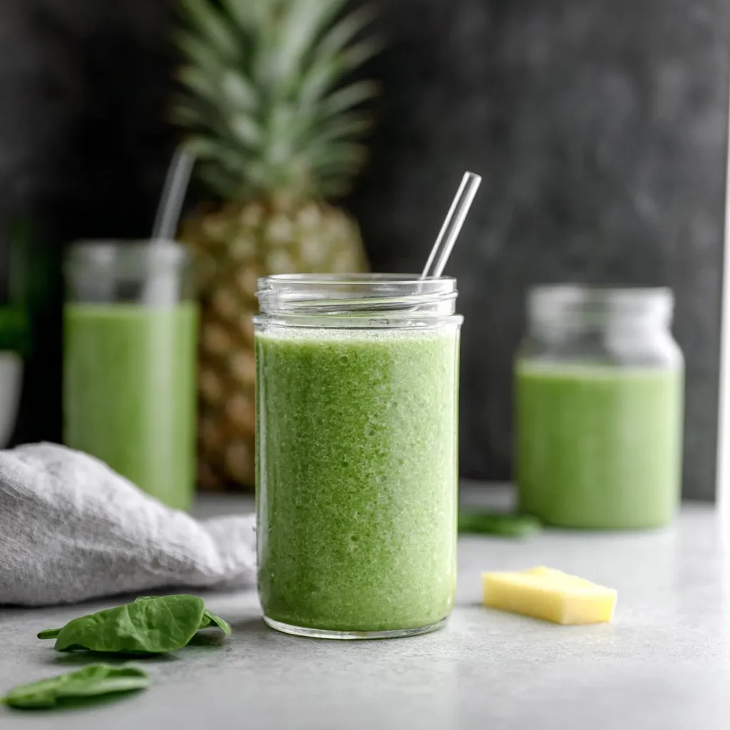 Fresh Spinach Pineapple Drink
