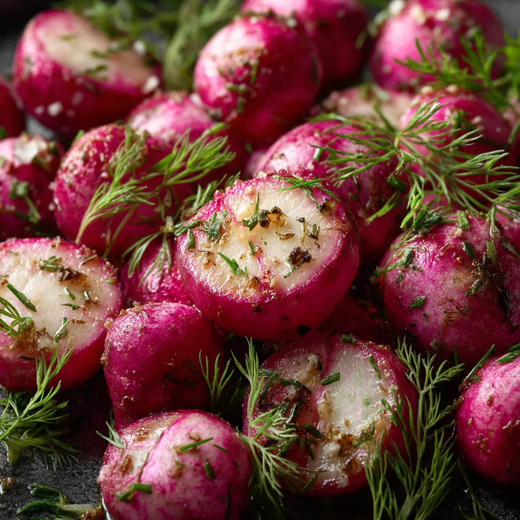 Tender Roasted Radishes with Dill