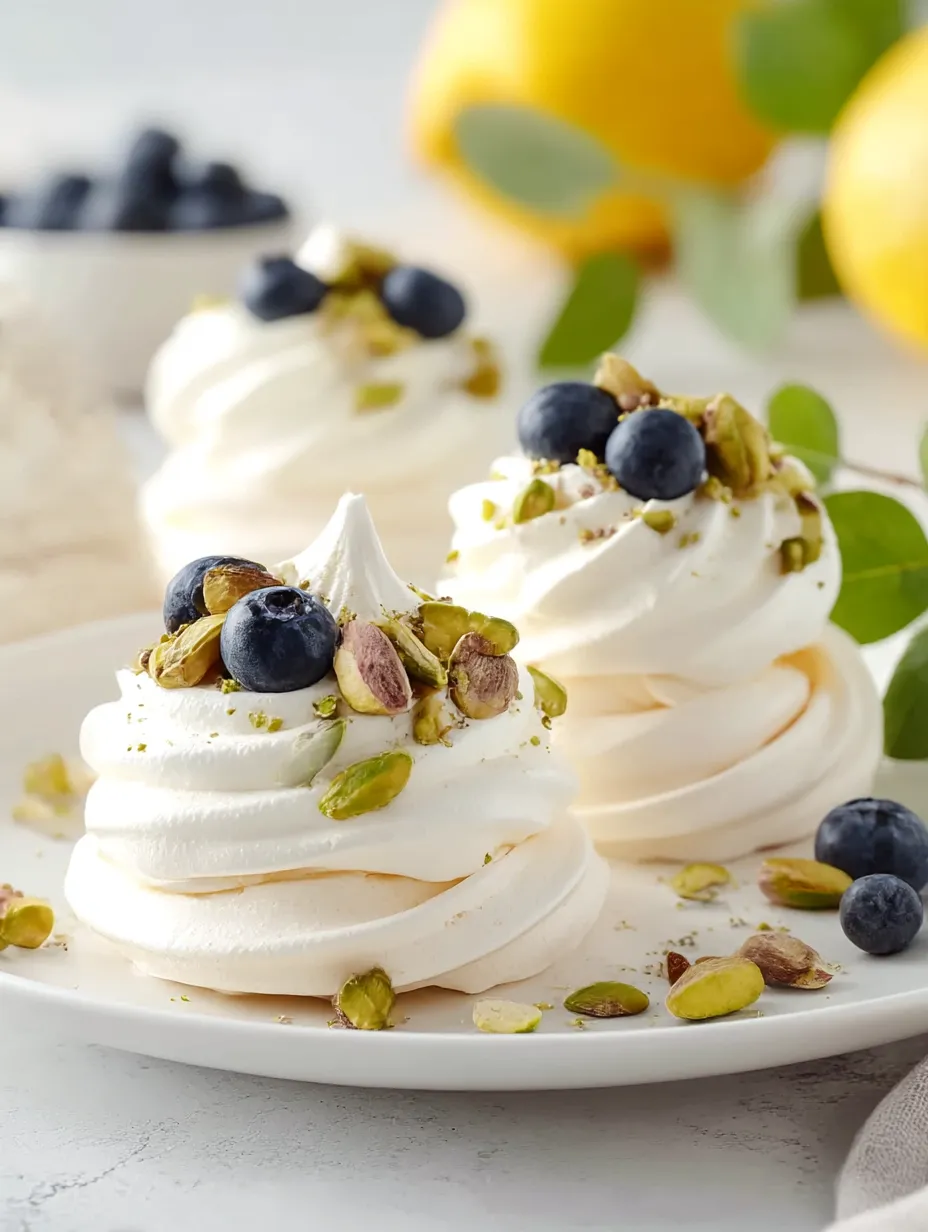 A plate of Mini Pavlova.