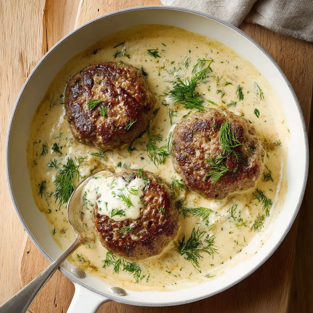 Creamy Dill Hamburger Patties