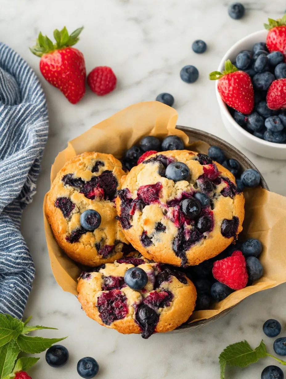 Delightful Blueberry Protein Breakfast Pastries.