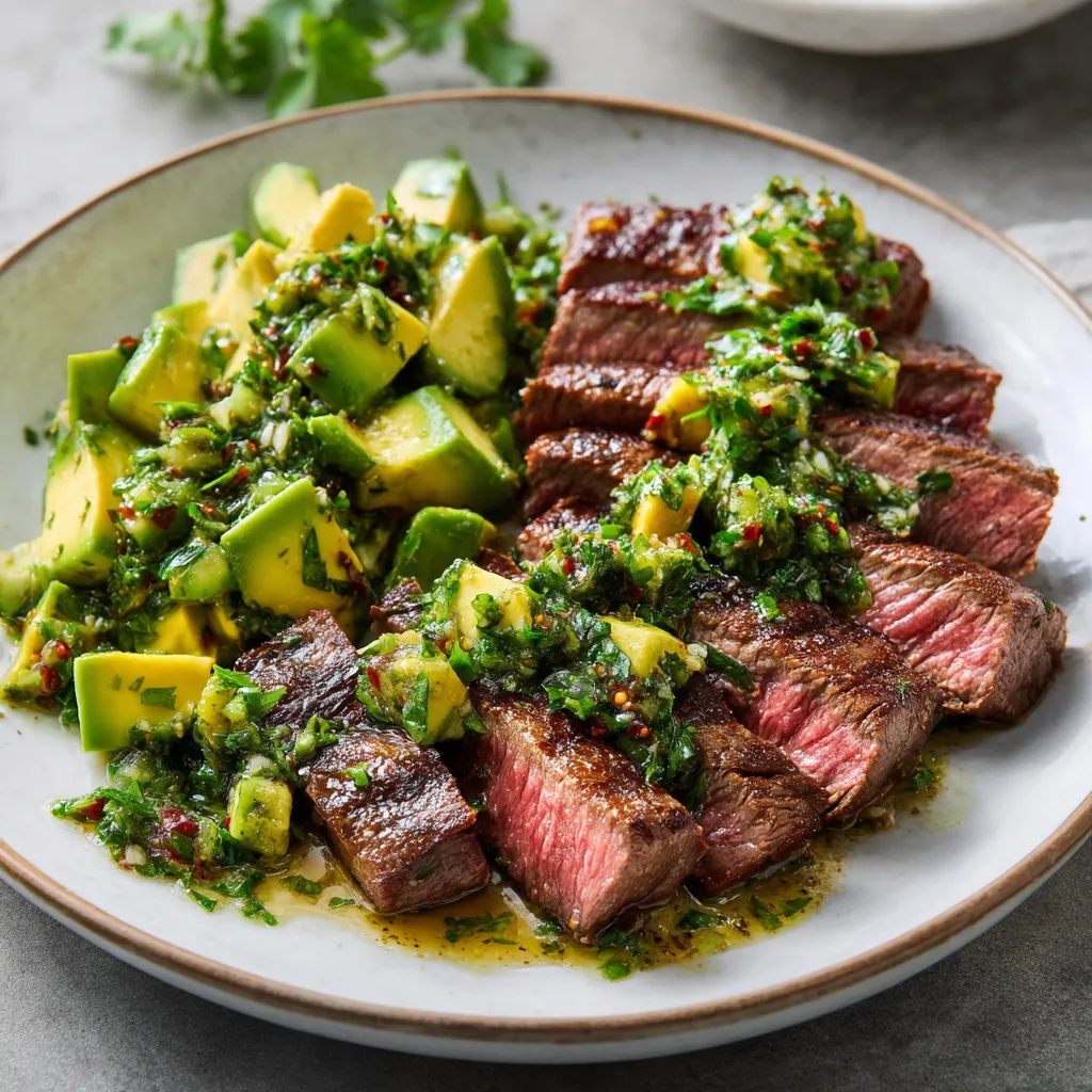 Chimichurri Avocado Skirt Steak