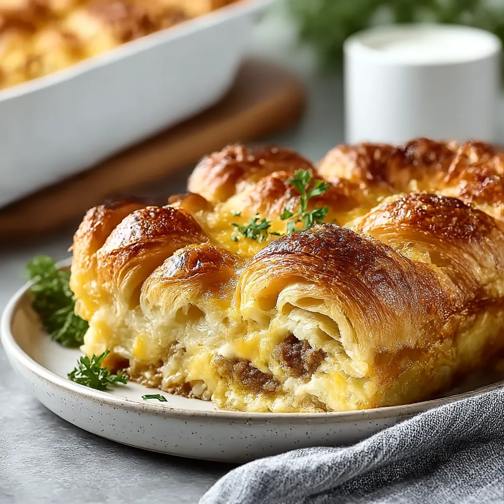 Flaky Overnight Croissant Casserole
