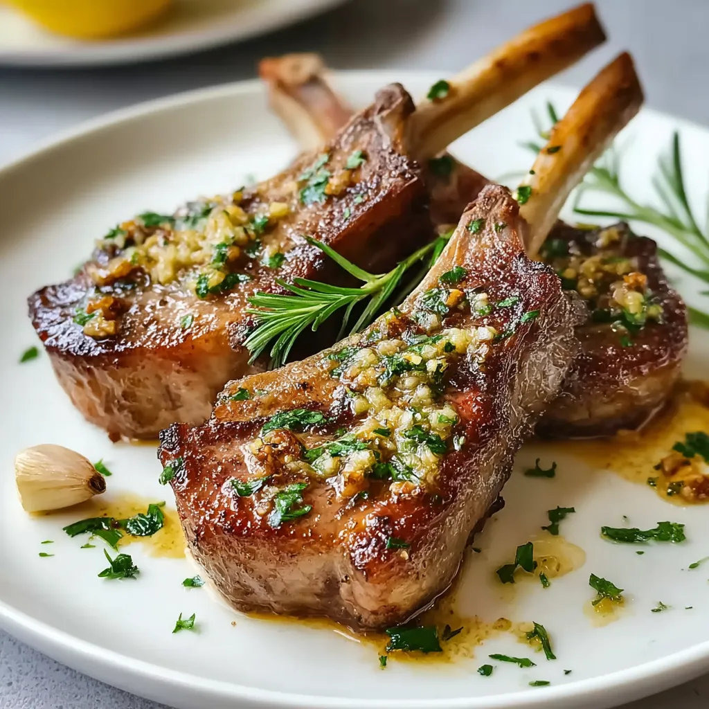 Buttery Garlic Lamb Chops