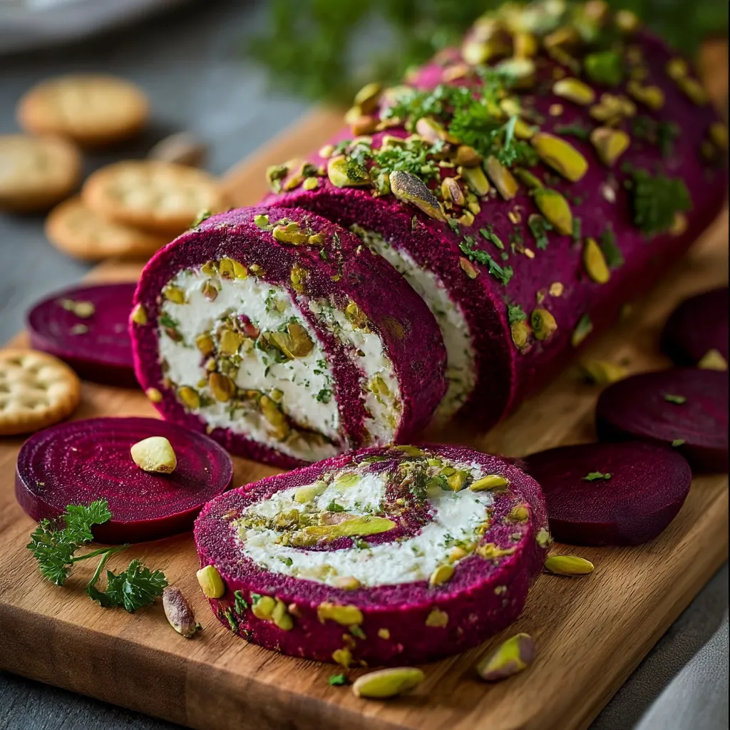 Roasted Beet & Goat Cheese Log