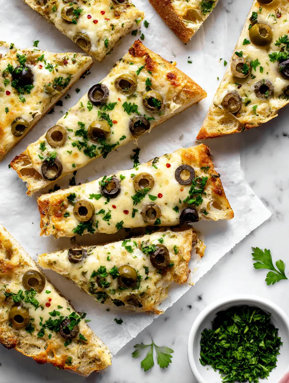 Super Simple Olive Cheese Bread.