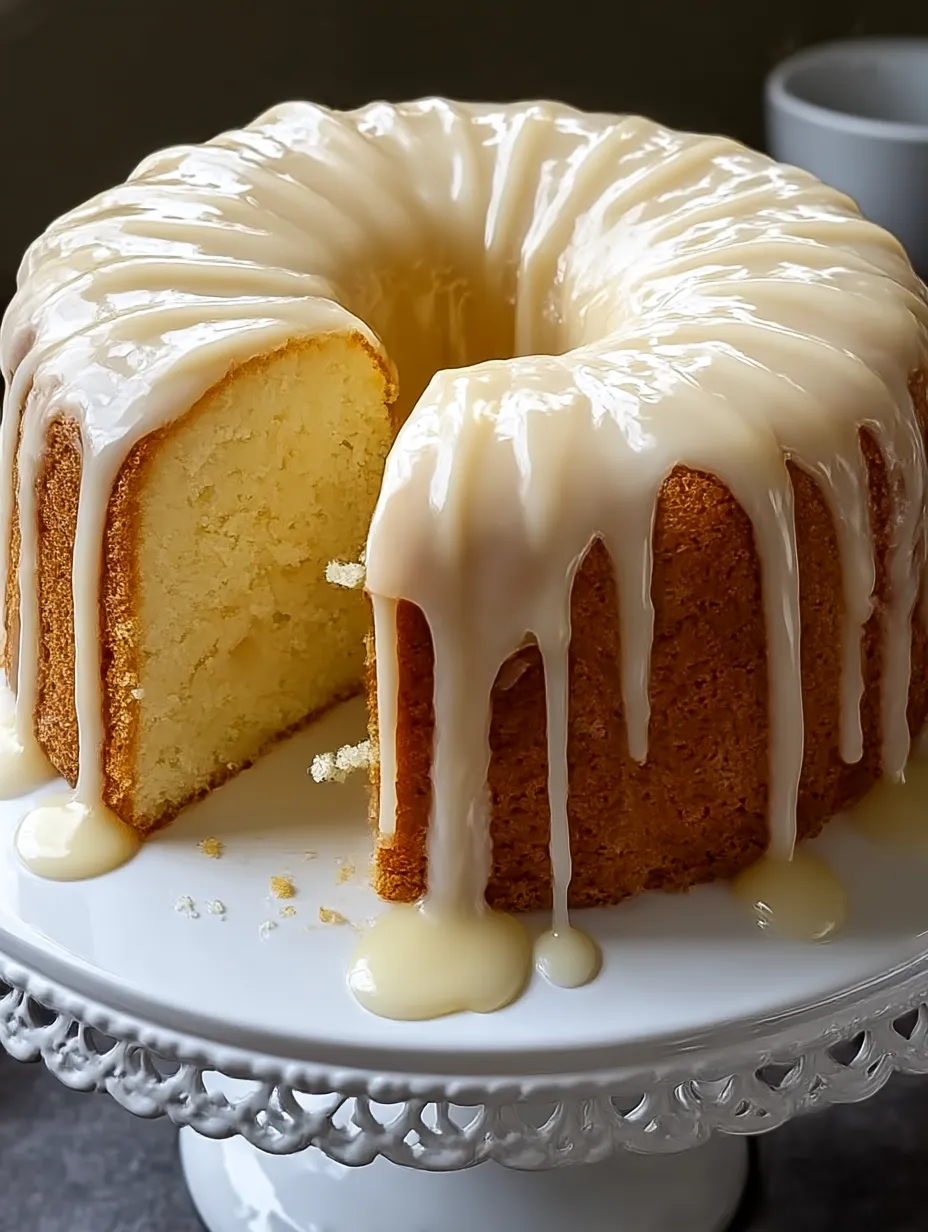Vanilla Buttermilk Pound Cake finished and sliced.