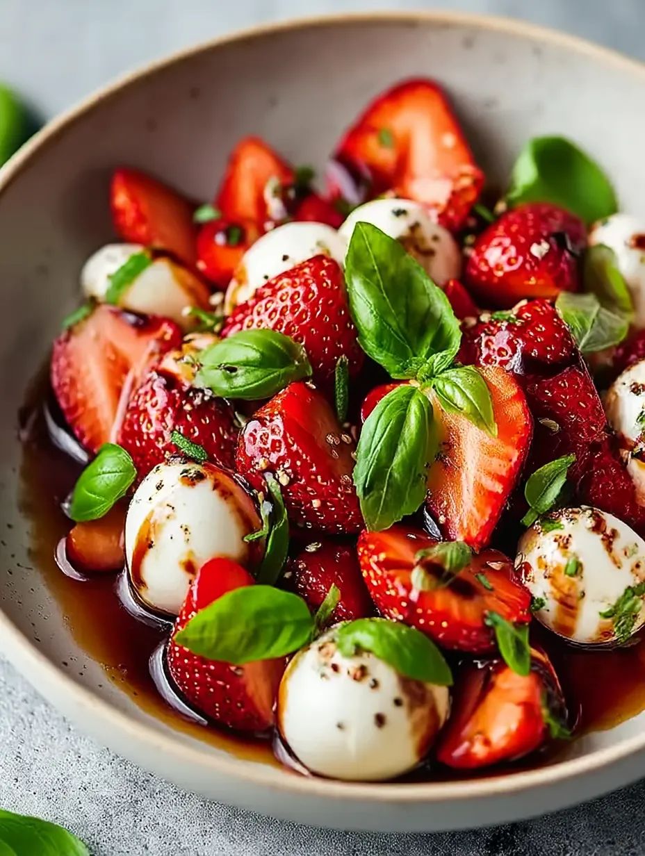 Balsamic Strawberry Caprese Salad Recipe.
