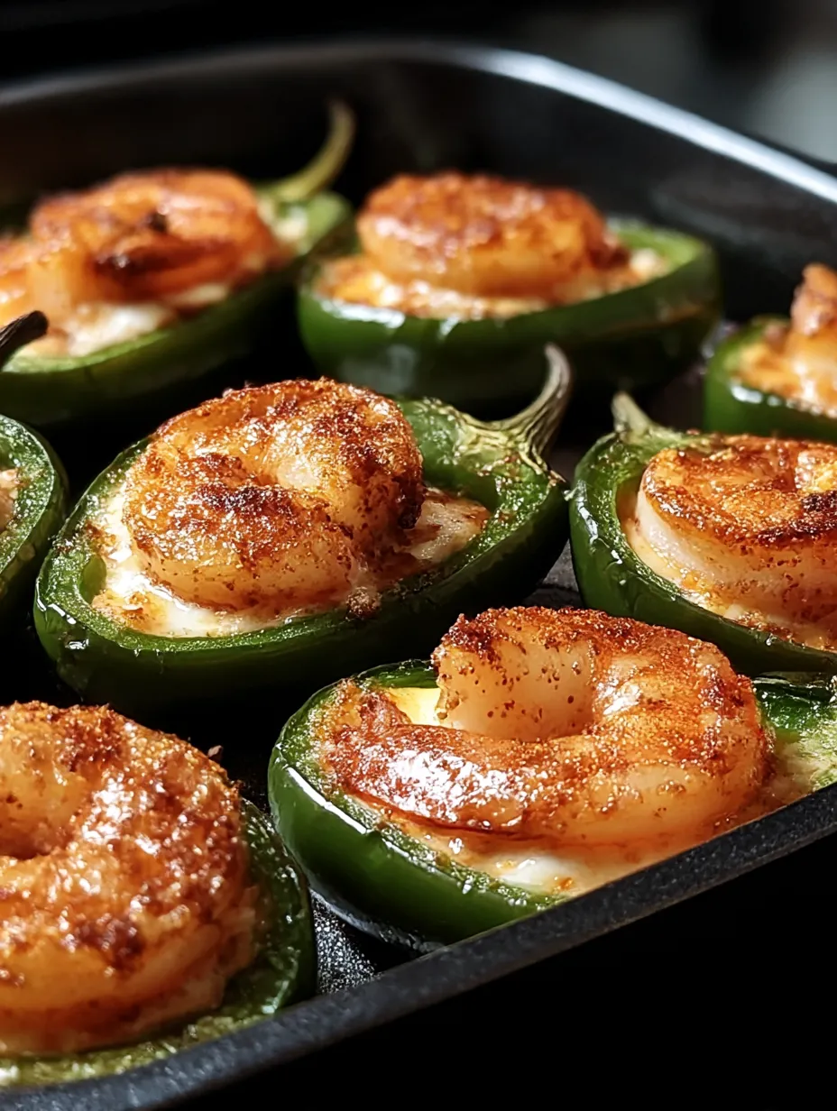 Simple Spicy Cajun Shrimp Stuffed Jalapeños.