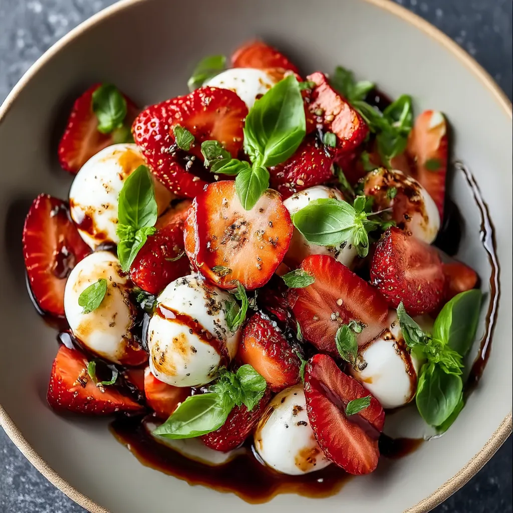 Balsamic Strawberry Caprese Salad