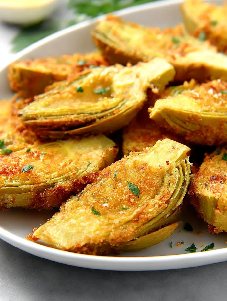 A plate piled high with crispy artichoke hearts.