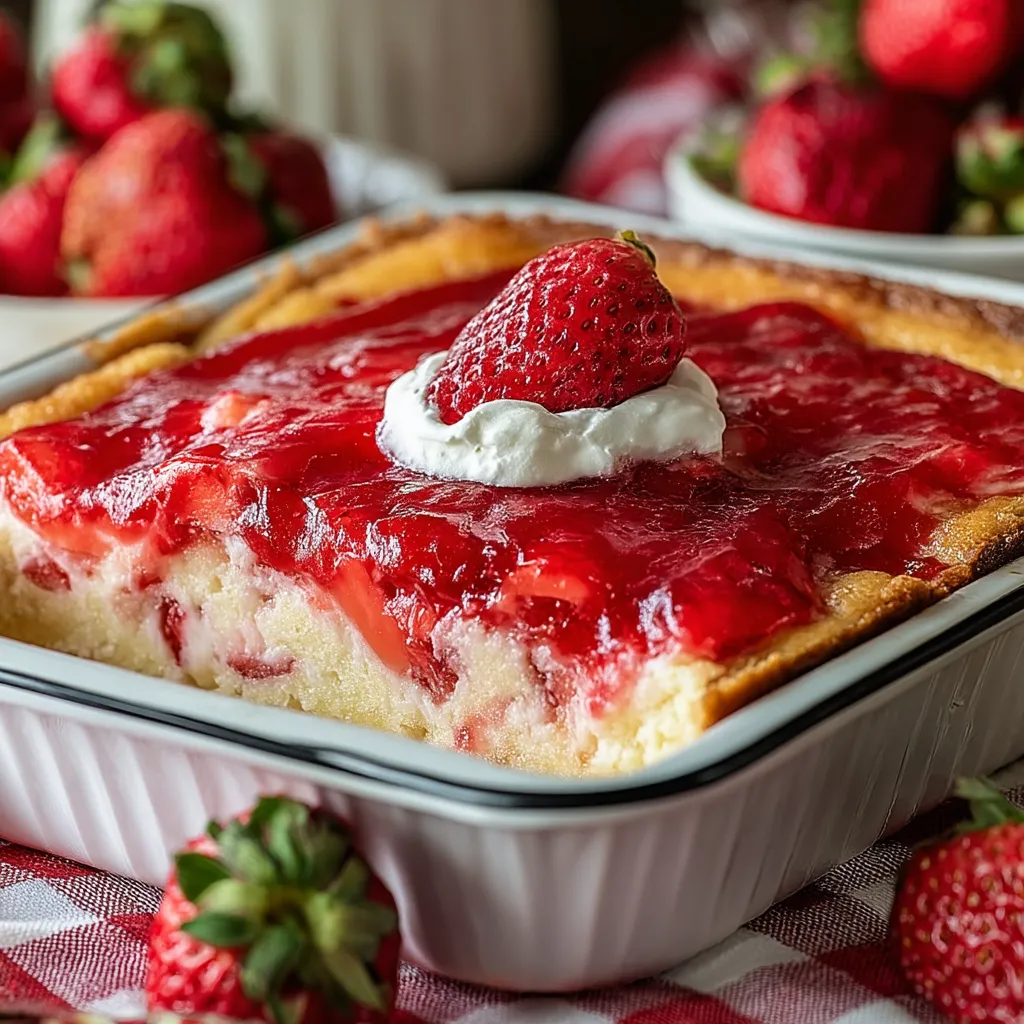 Strawberry Cheesecake Dump Cake