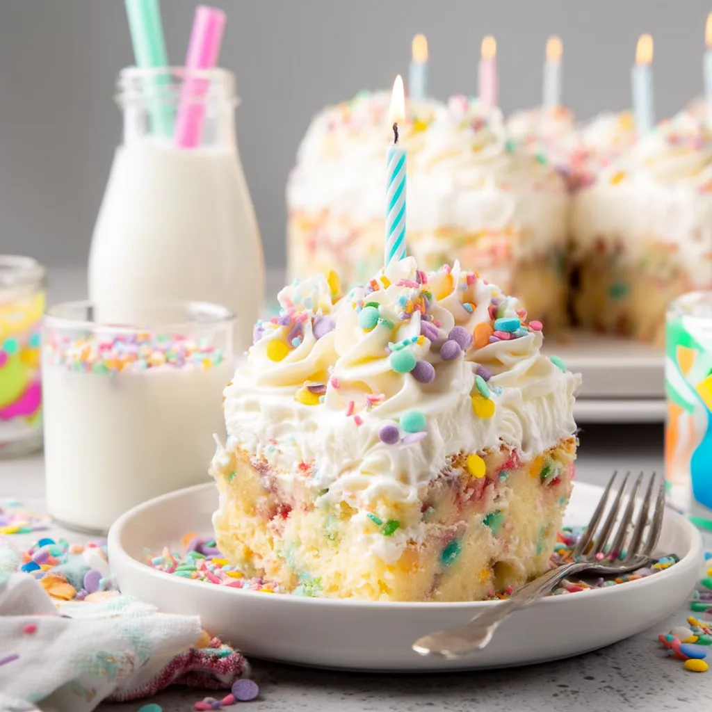Funfetti Birthday Poke Cake