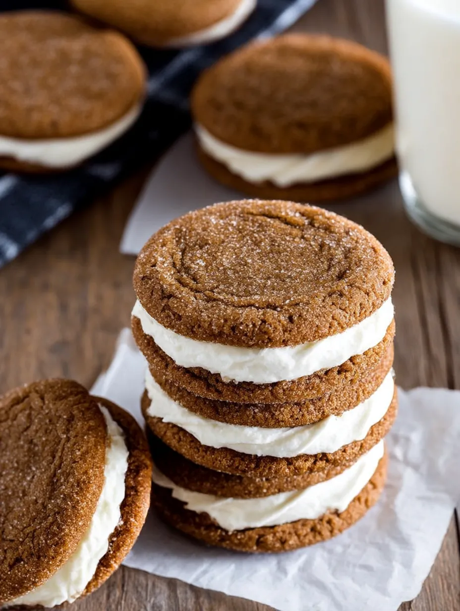 Quick Molasses Cream Pie Cookies.