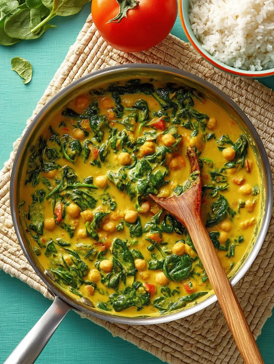 Chana Saag Curry.