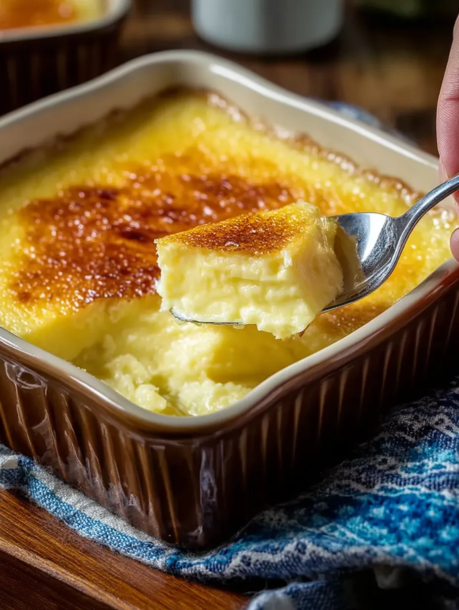 Delightfully easy Amish Baked Custard finished and ready to eat.