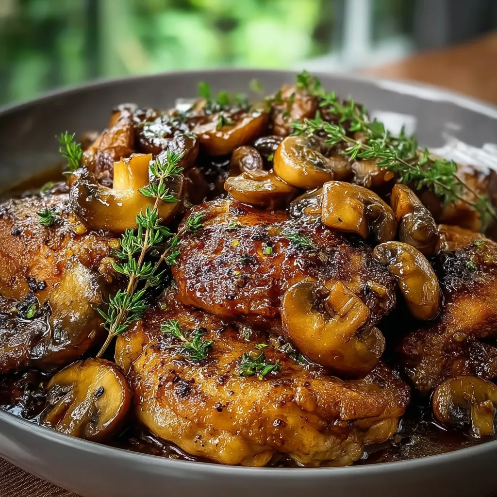 Black Pepper Chicken with Mushrooms
