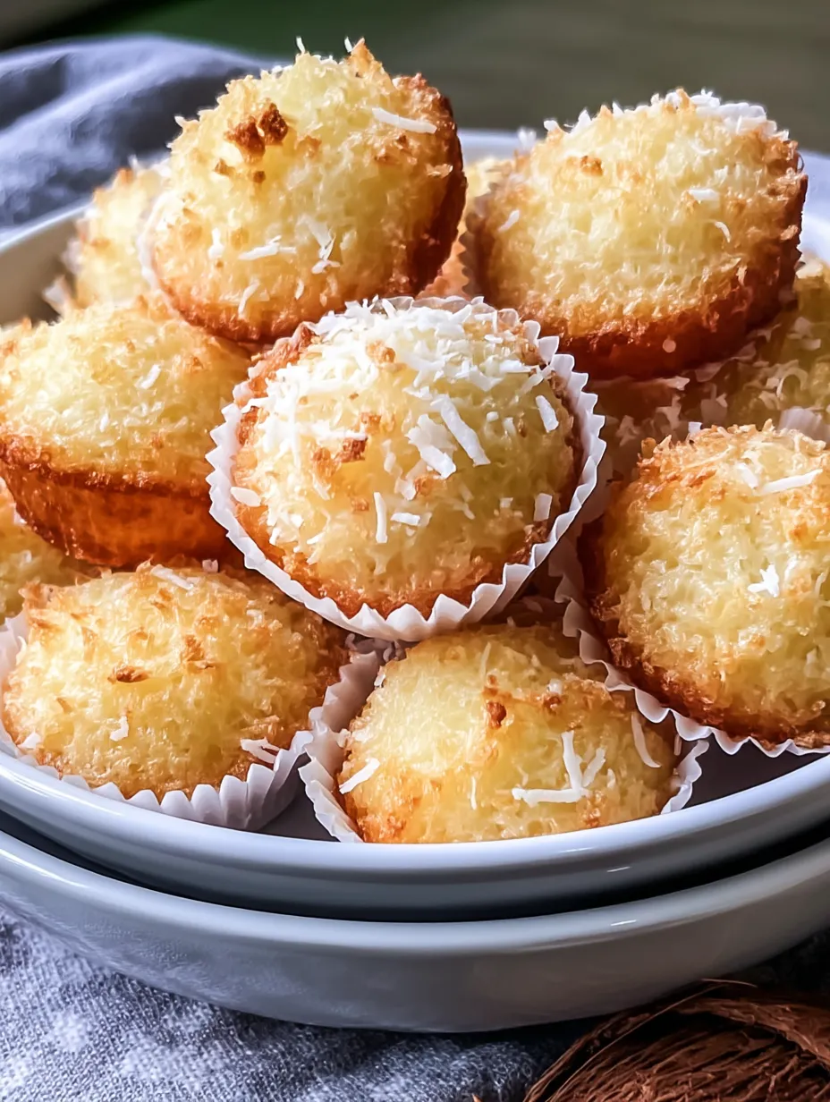 A bowl of coconut covered muffins.