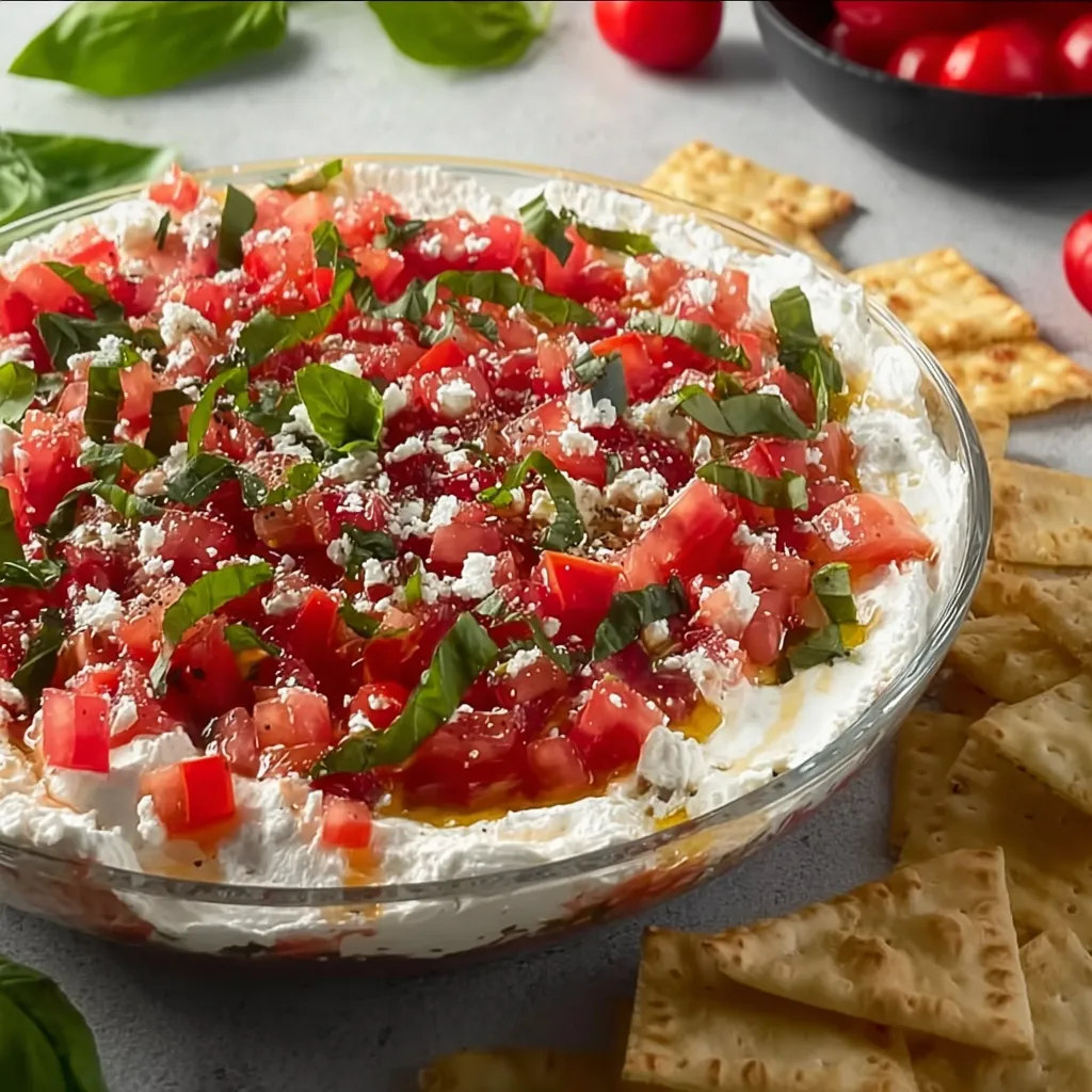 Bowl of Colorful Bruschetta Dip