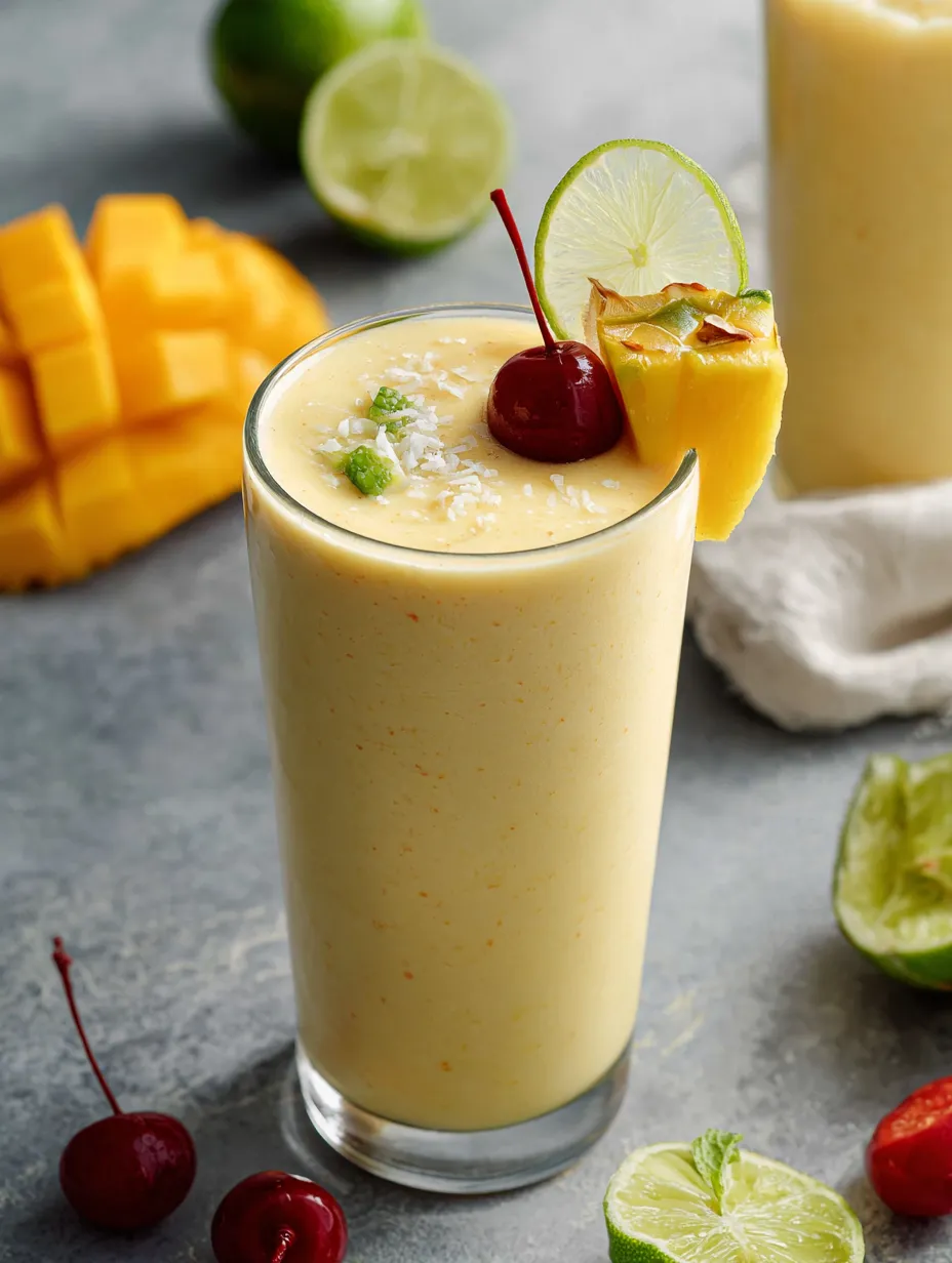 Easy Tropical Smoothie Glass.