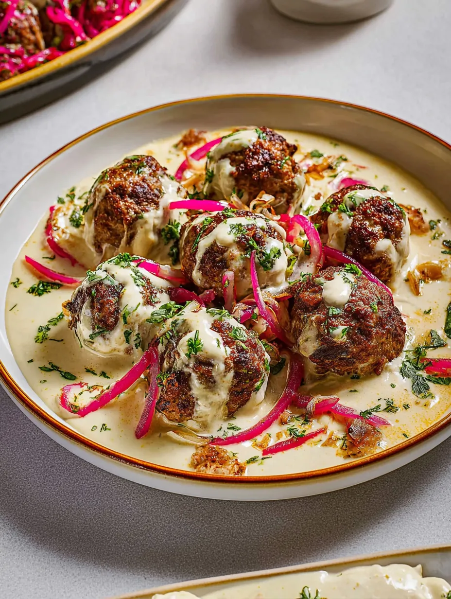 A heaping plate of saucy meatballs.