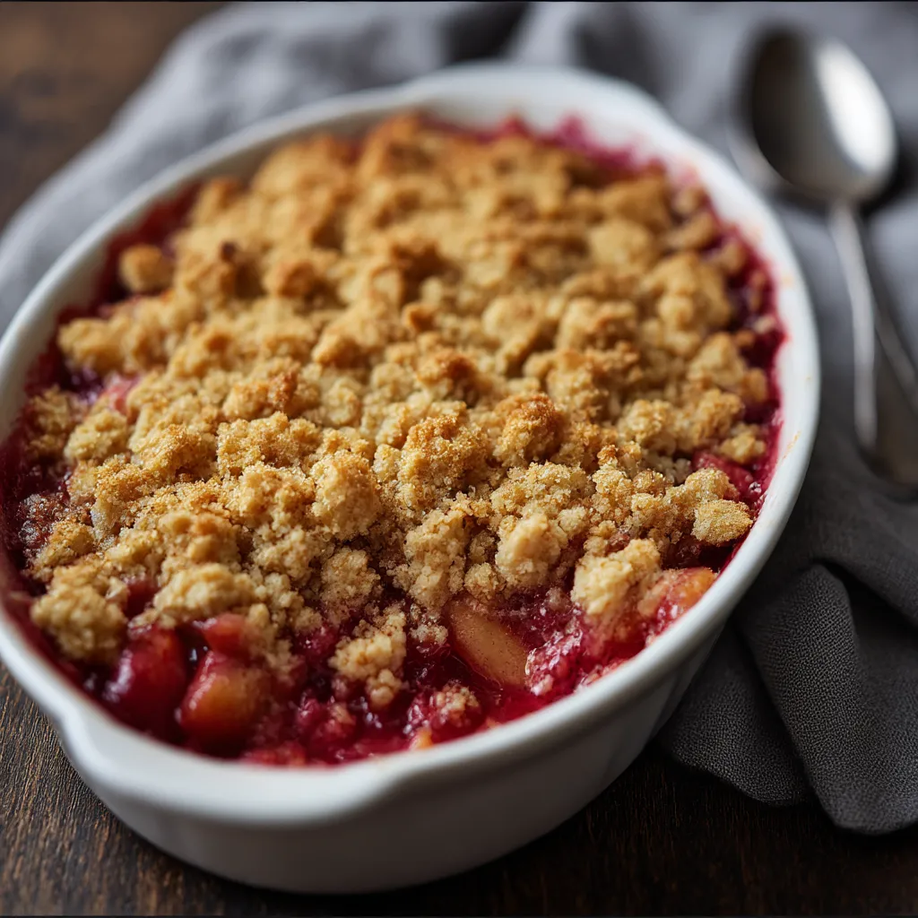 Baked Rhubarb Crisp Oats Butter