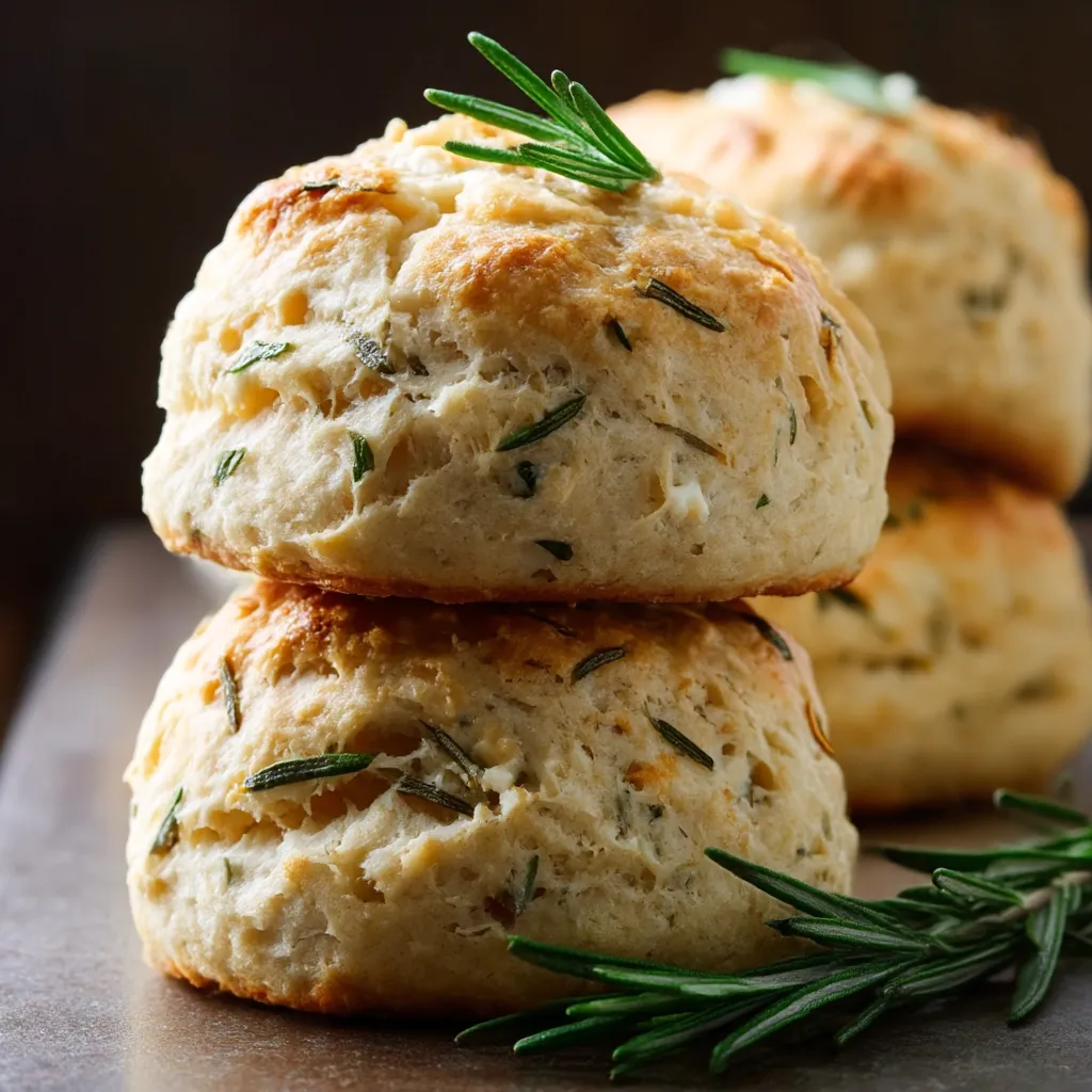 Easy Goat Cheese and Rosemary Biscuits.