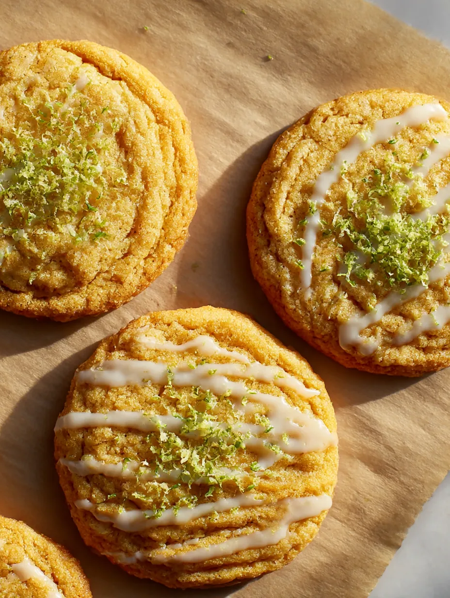 Brown Butter Corn Cookies with Lime Sugar.