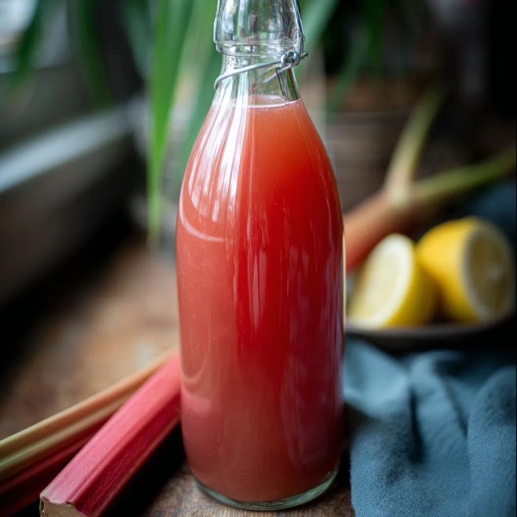Homemade Rhubarb Cordial