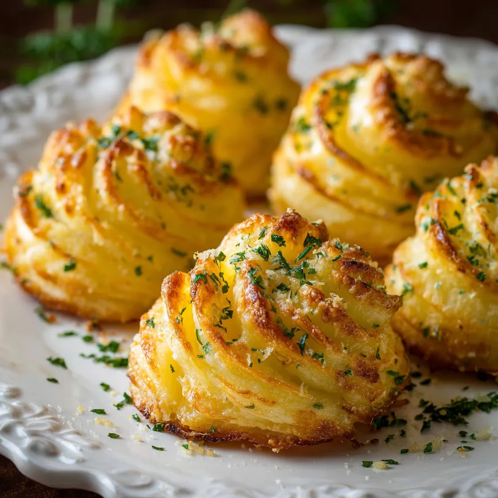 Garlic Parmesan Duchess Potatoes
