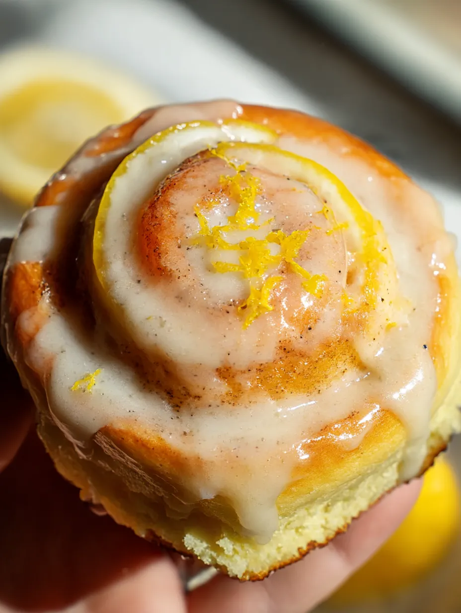 Pastry topped with a bright lemon wedge.