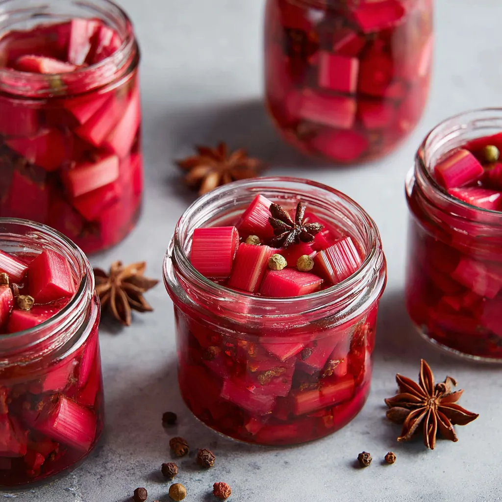 Effortless Quick Pickled Rhubarb