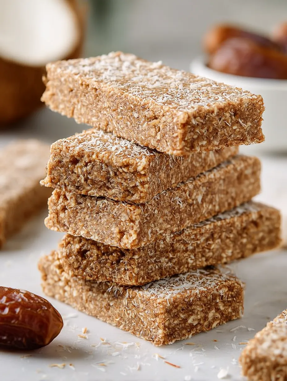 Quick Coconut Date Bars.
