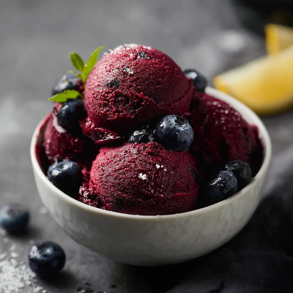 Churn Blueberry Lemon Sorbet