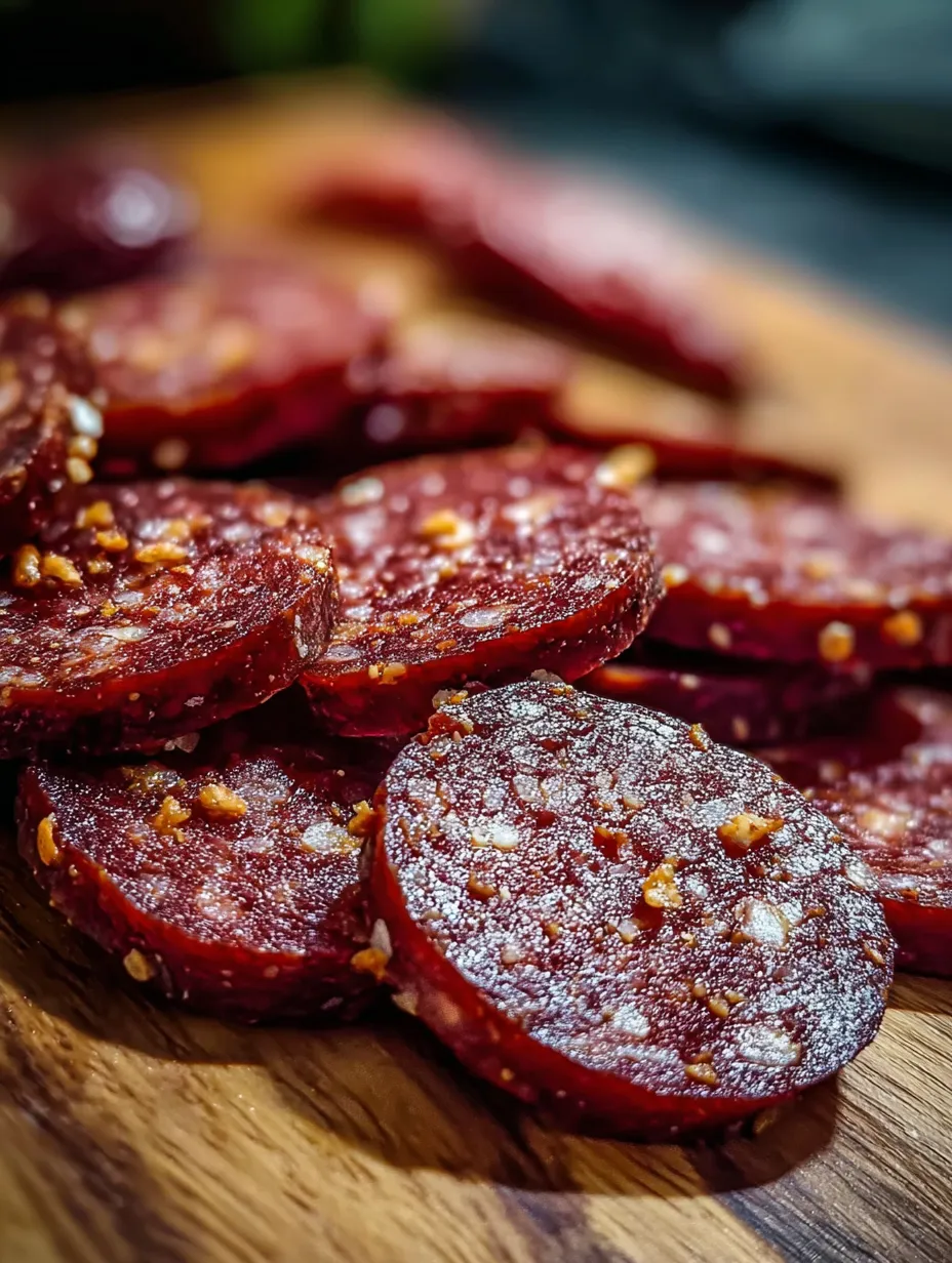 Venison Pepperoni homemade snack.