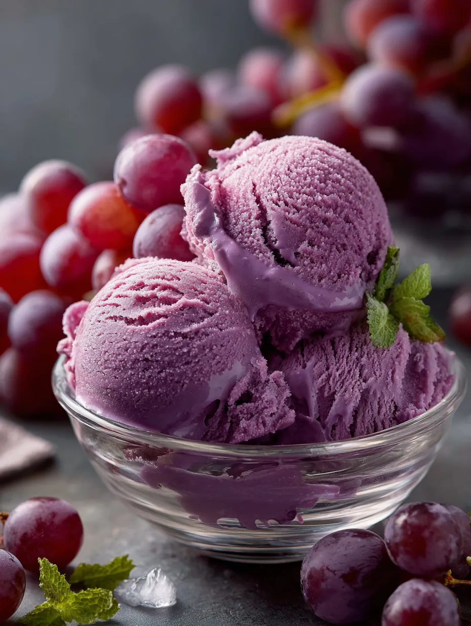 Easy Grape Juice Ice Cream.