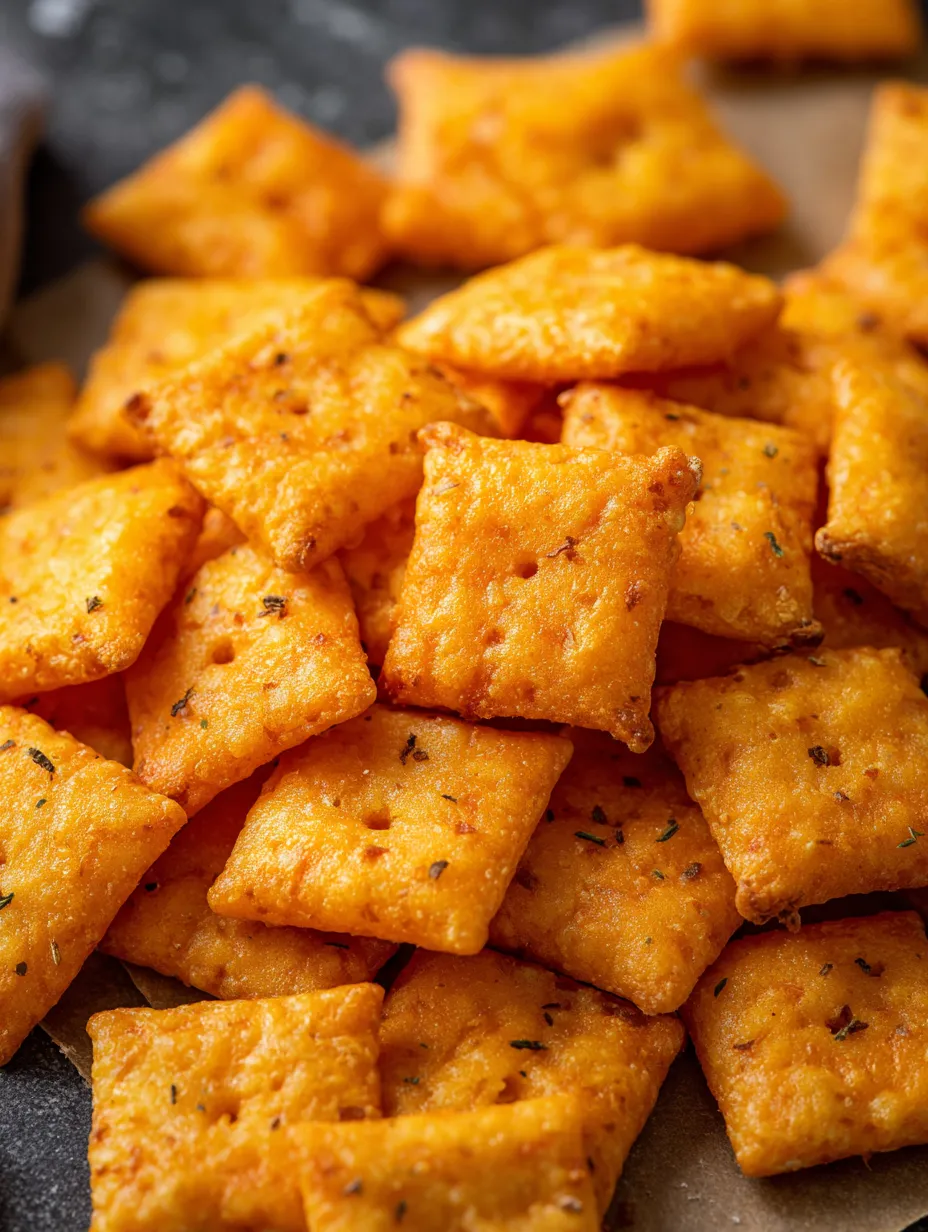 A pile of Cheeze-Its.