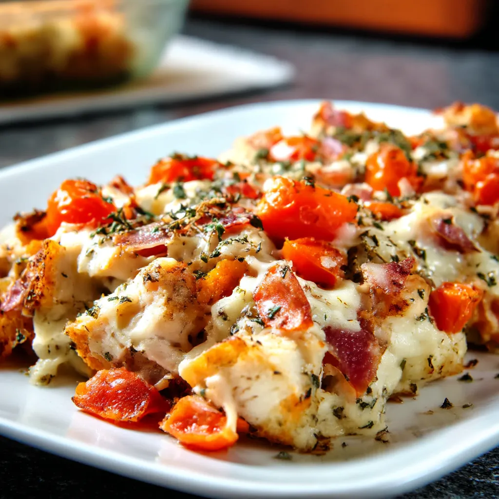 Chicken Bruschetta Casserole