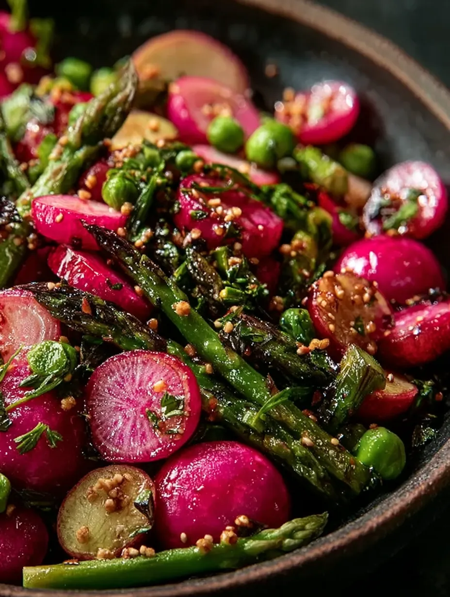 Roasted Asparagus and Radishes.
